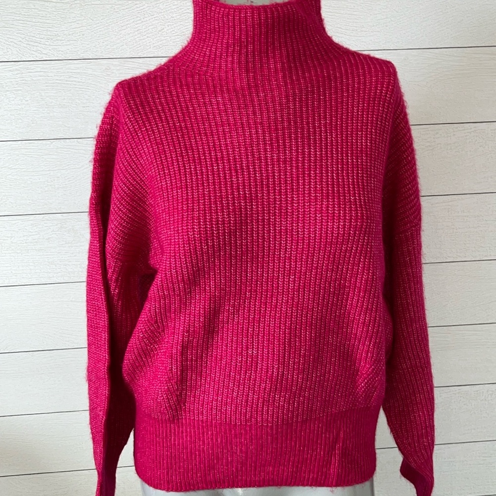 NEW Marled bright pink sweater M